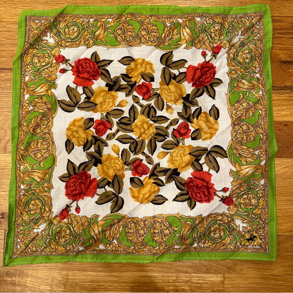 Green floral bandana